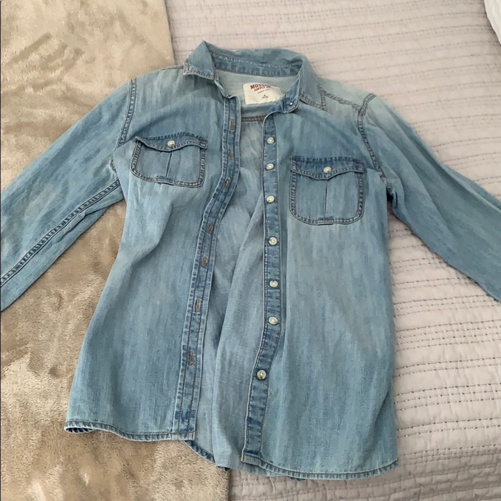 Denim button down